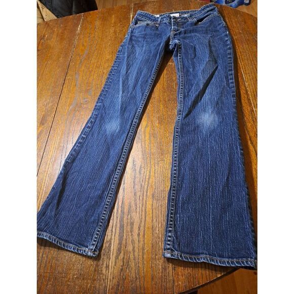 4 Banana Republic Stretch Classic Boot Cut Denim Blue Jeans Pockets Nelt Loops - Picture 1 of 4